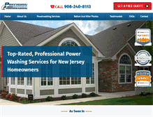 Tablet Screenshot of precision-powerwashingnj.com